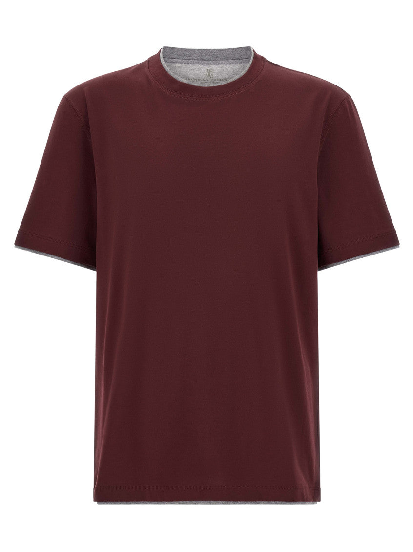 Maroon Solid Crew Neck T-Shirt 1