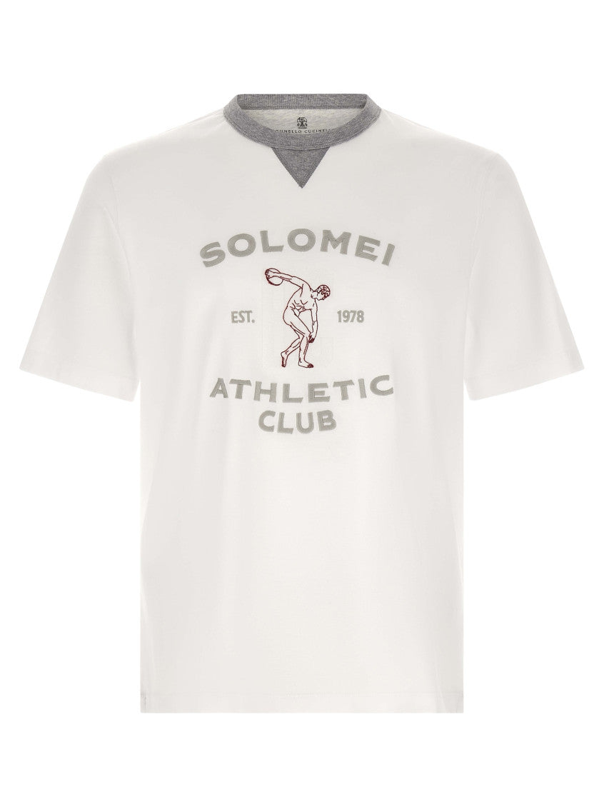 White Graphic Crew Neck T-Shirt 1