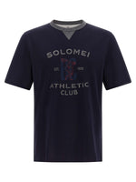 Blue Graphic Crew Neck T-Shirt 1