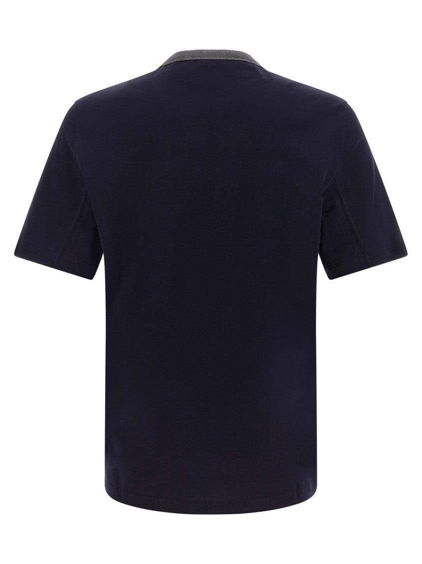 Blue Graphic Crew Neck T-Shirt 2