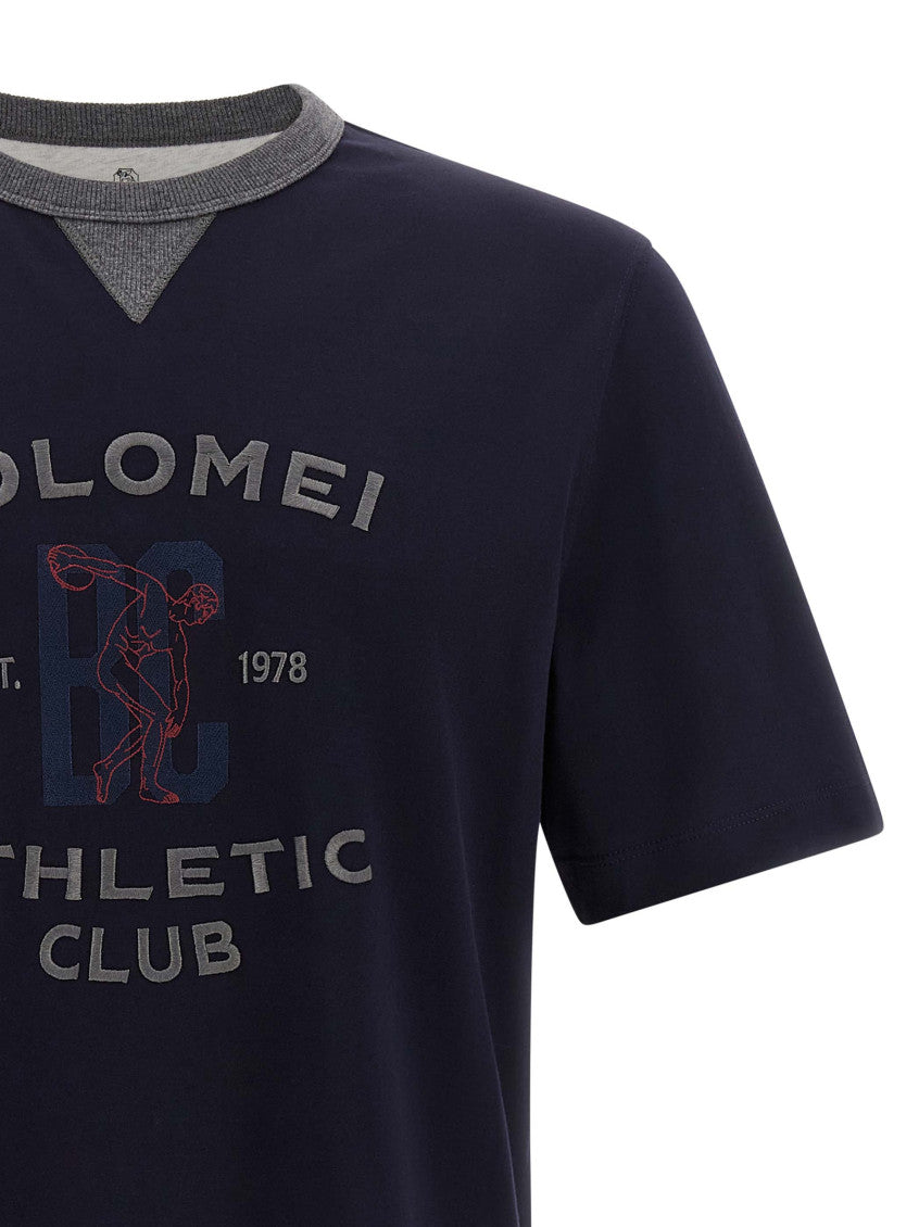 Blue Graphic Crew Neck T-Shirt 3