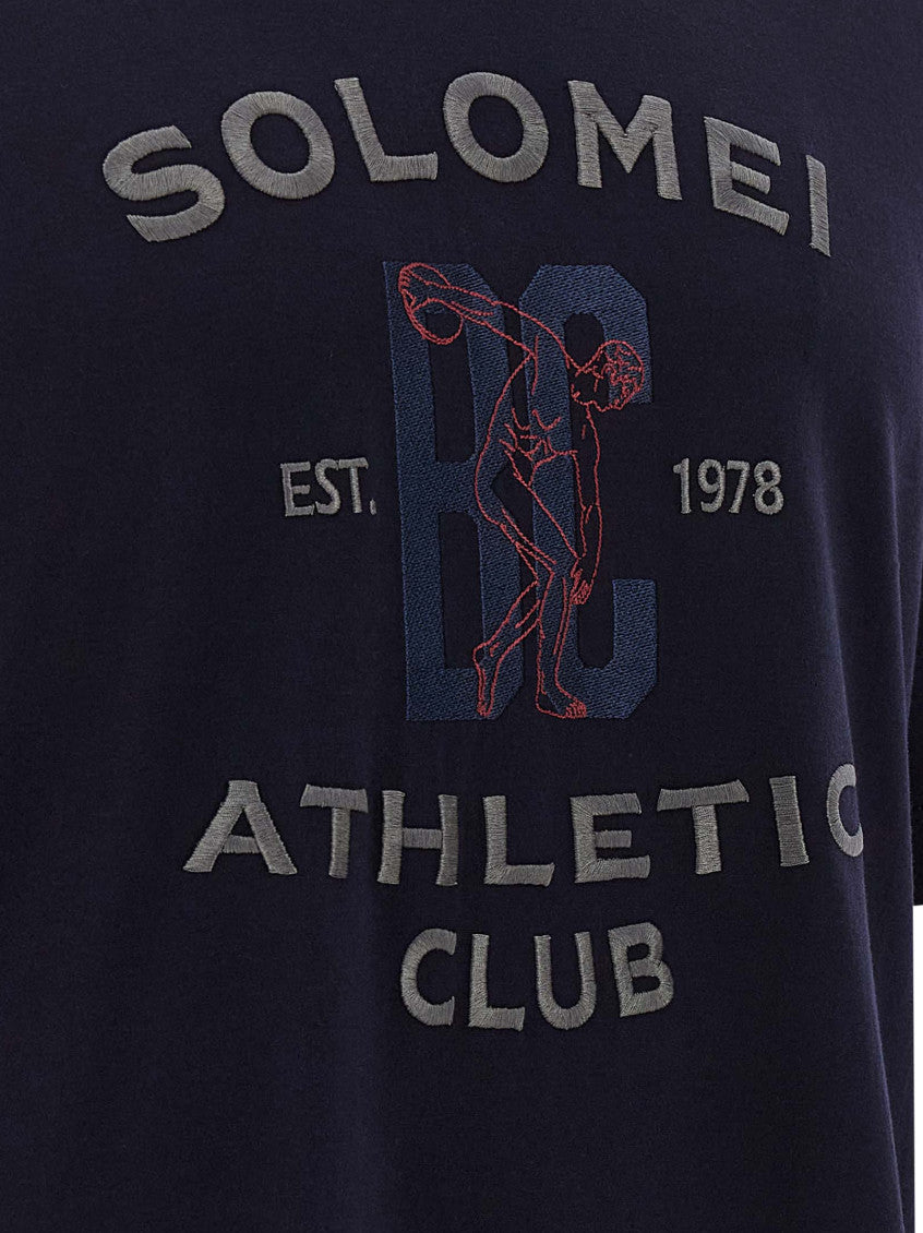 Blue Graphic Crew Neck T-Shirt 4