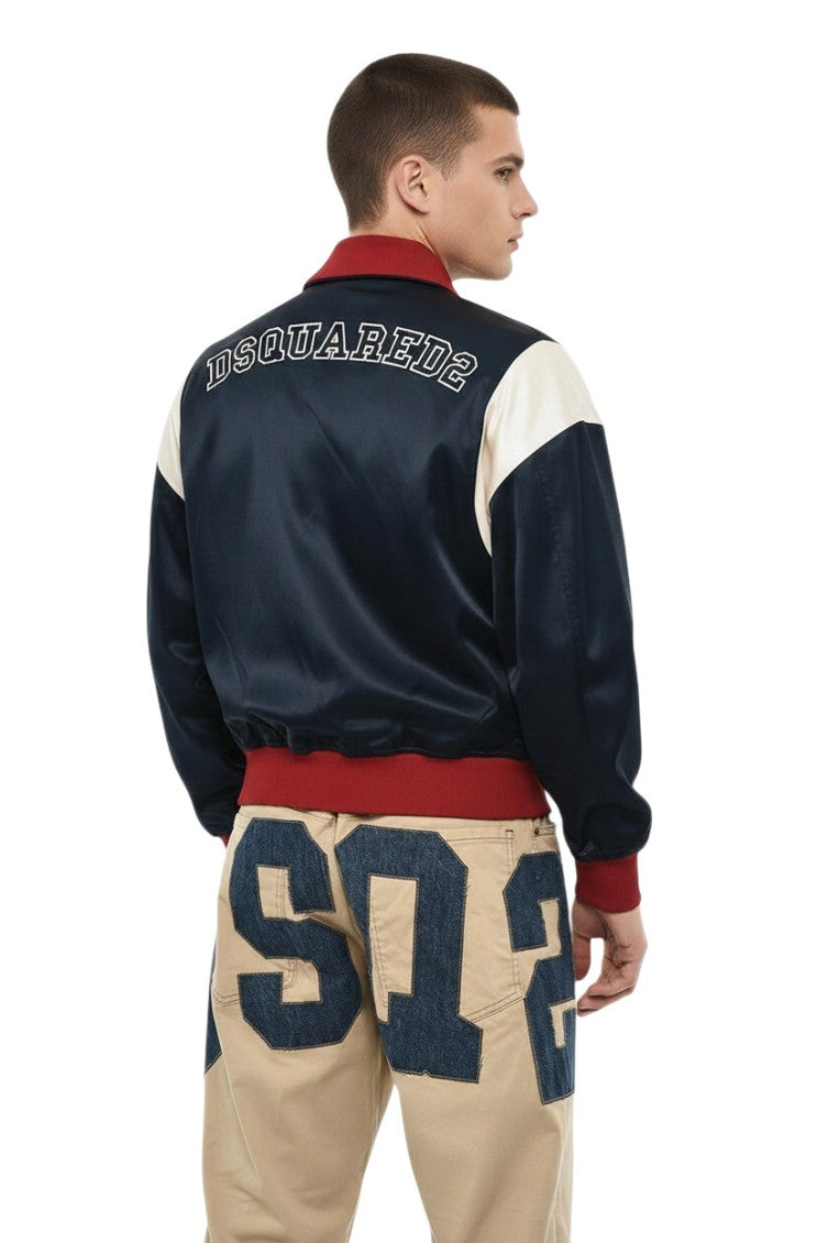 Navy Blue Bomber Jacket 2