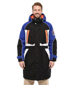 Blue Color Block Parka Jacket 1