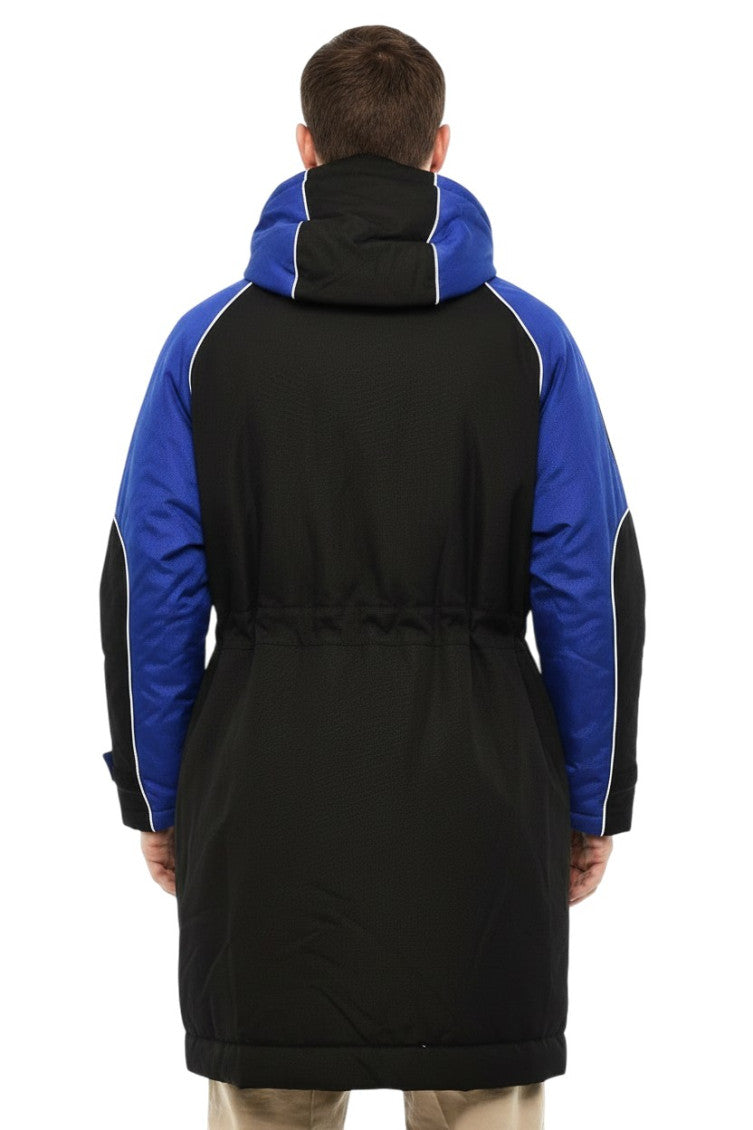 Blue Color Block Parka Jacket 2