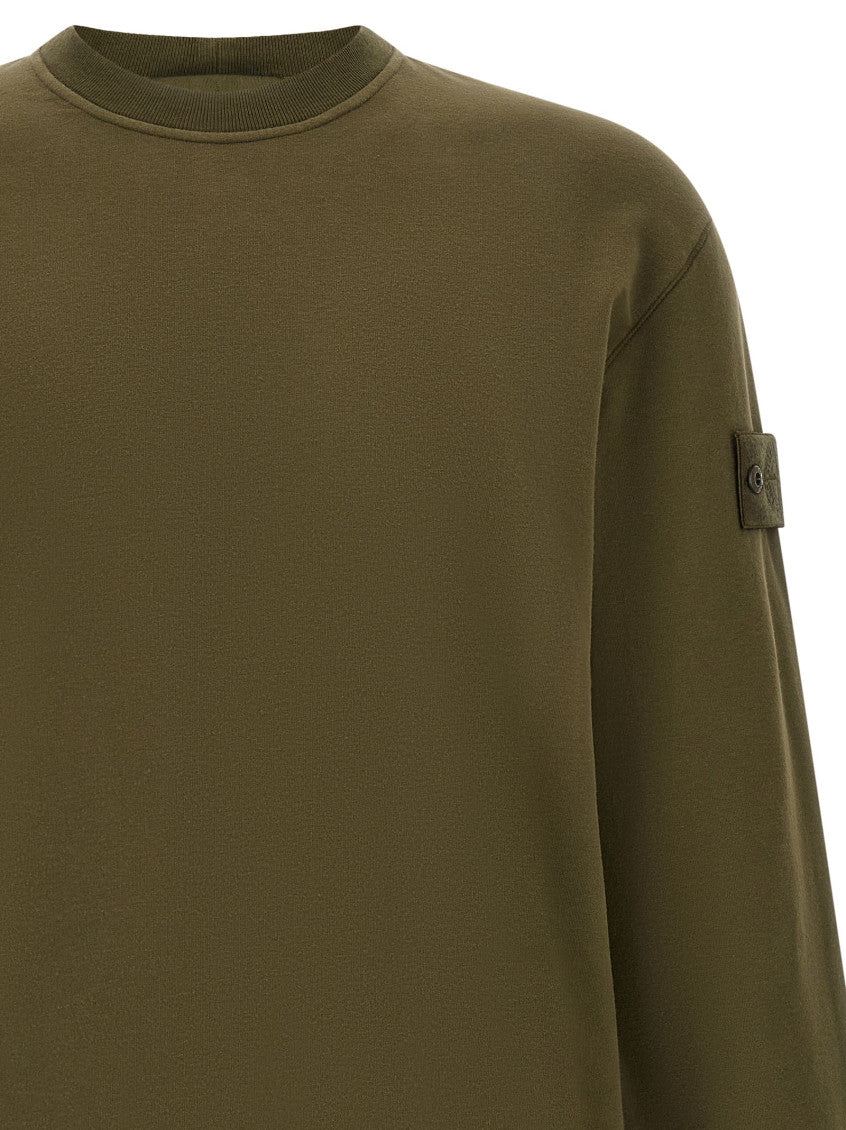 Green Solid Crew Neck Sweatshirt 3
