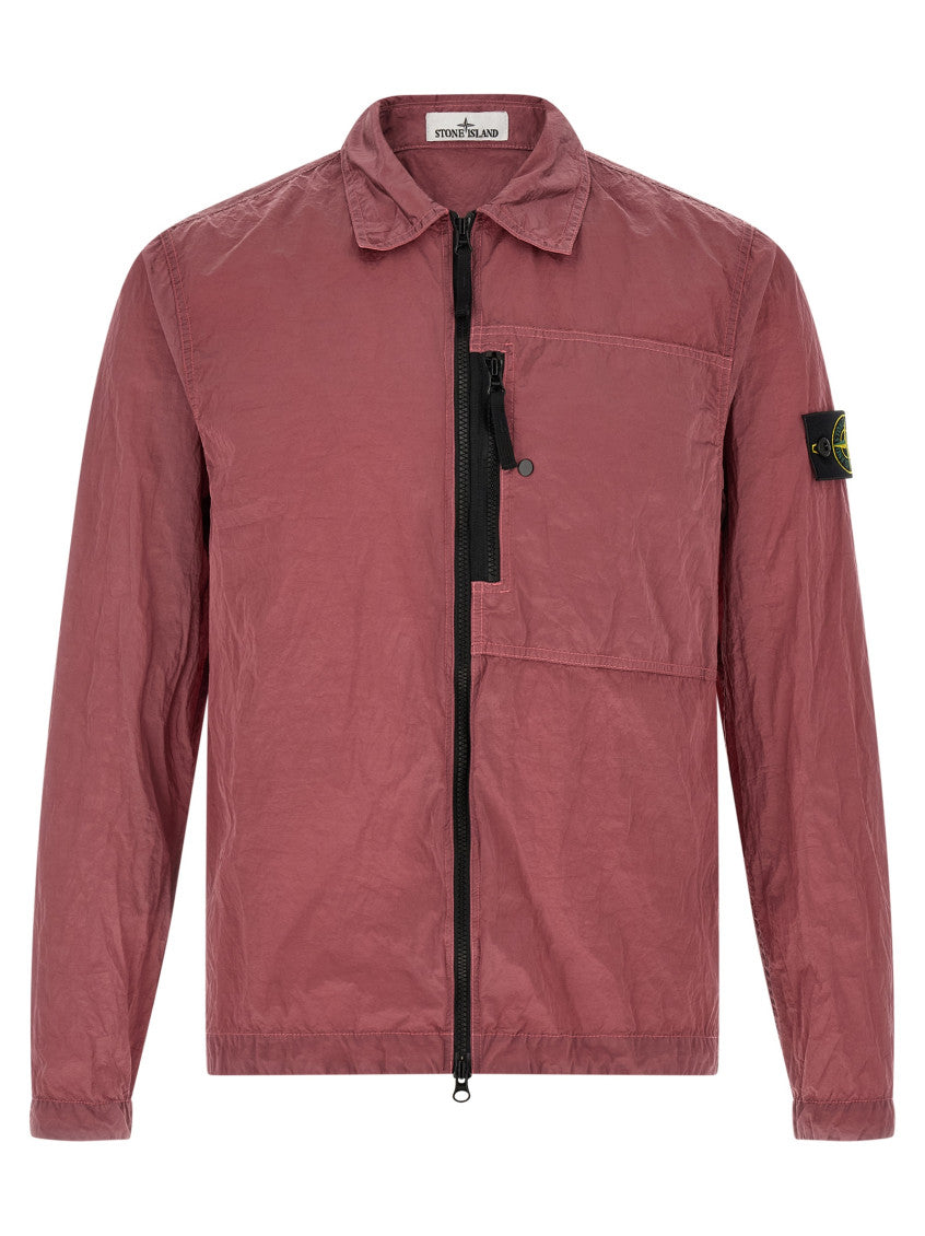 Pink Regular Solid Overshirt 1