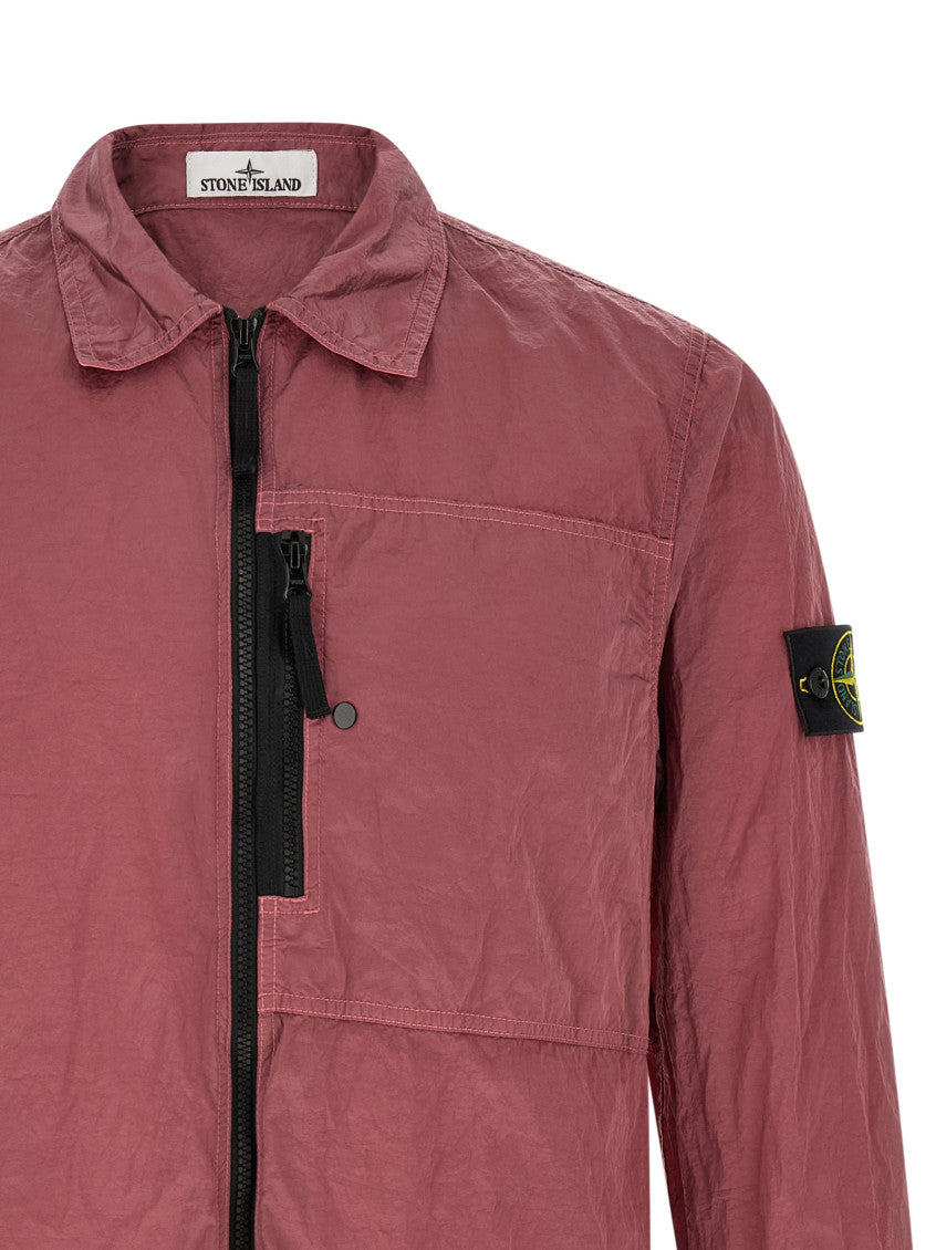 Pink Regular Solid Overshirt 3