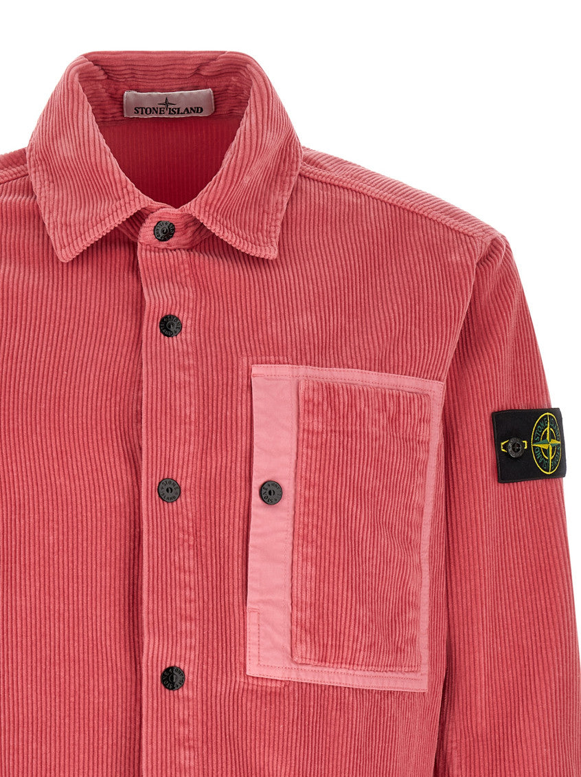 Pink Logo Corduroy Overshirt 3