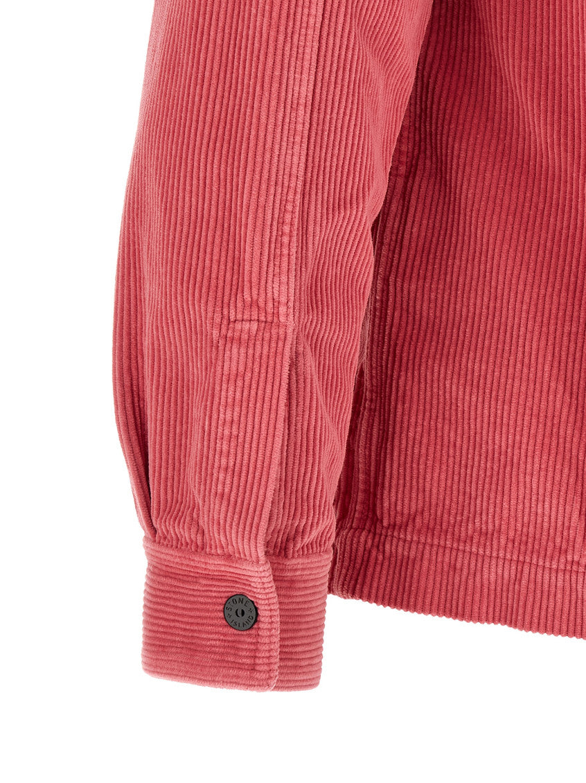 Pink Logo Corduroy Overshirt 4