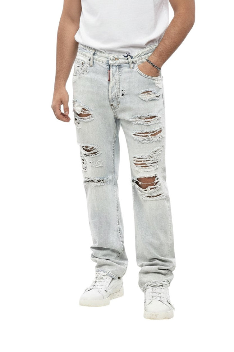 Blue Slim Mid Rise Jeans 1