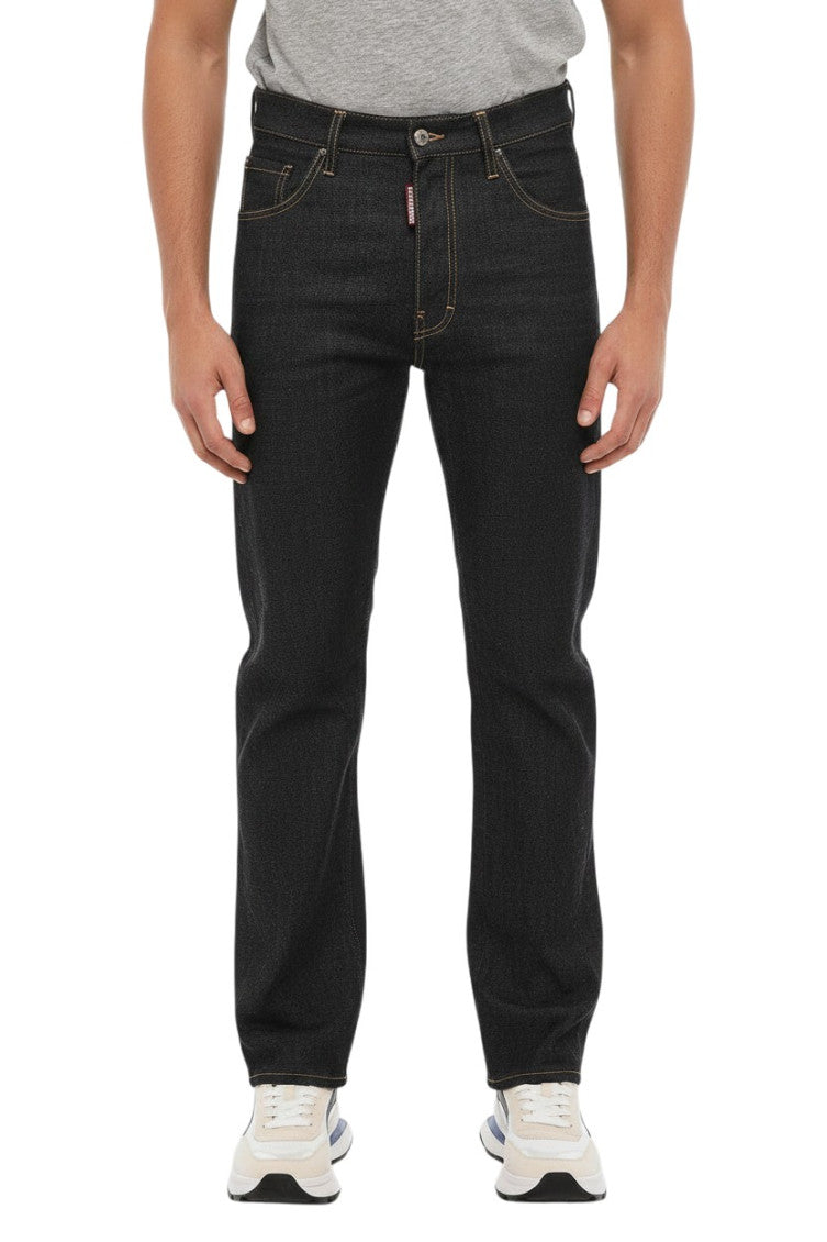 Dark Blue Mid Rise Jeans 1