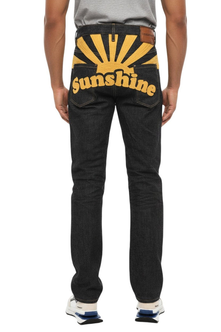 Dark Blue Mid Rise Jeans 2