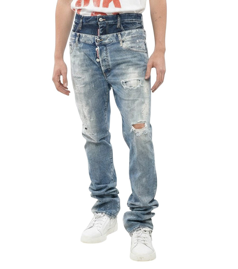 Blue Mid Rise Jeans 1
