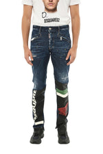 Blue Slim Mid Rise Jeans 1