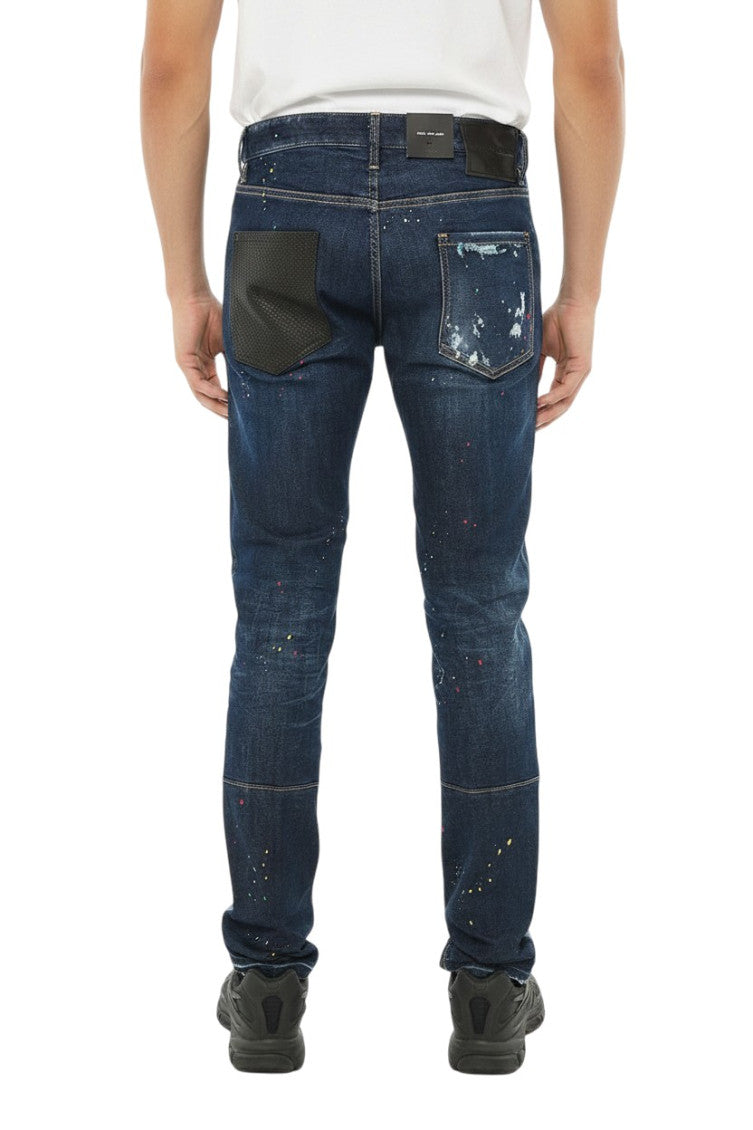 Blue Slim Mid Rise Jeans 2
