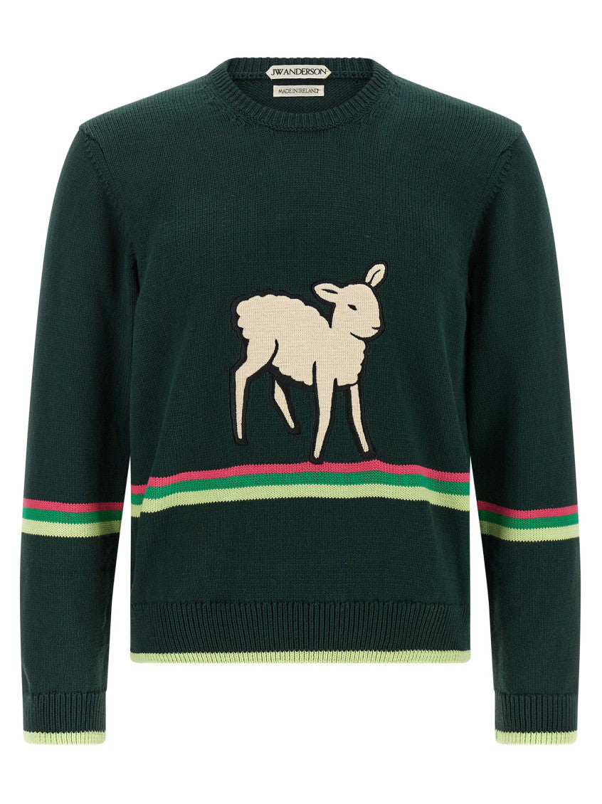 Green Crew Neck Sweater 1