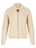 Off White Knitted Cardigan 1