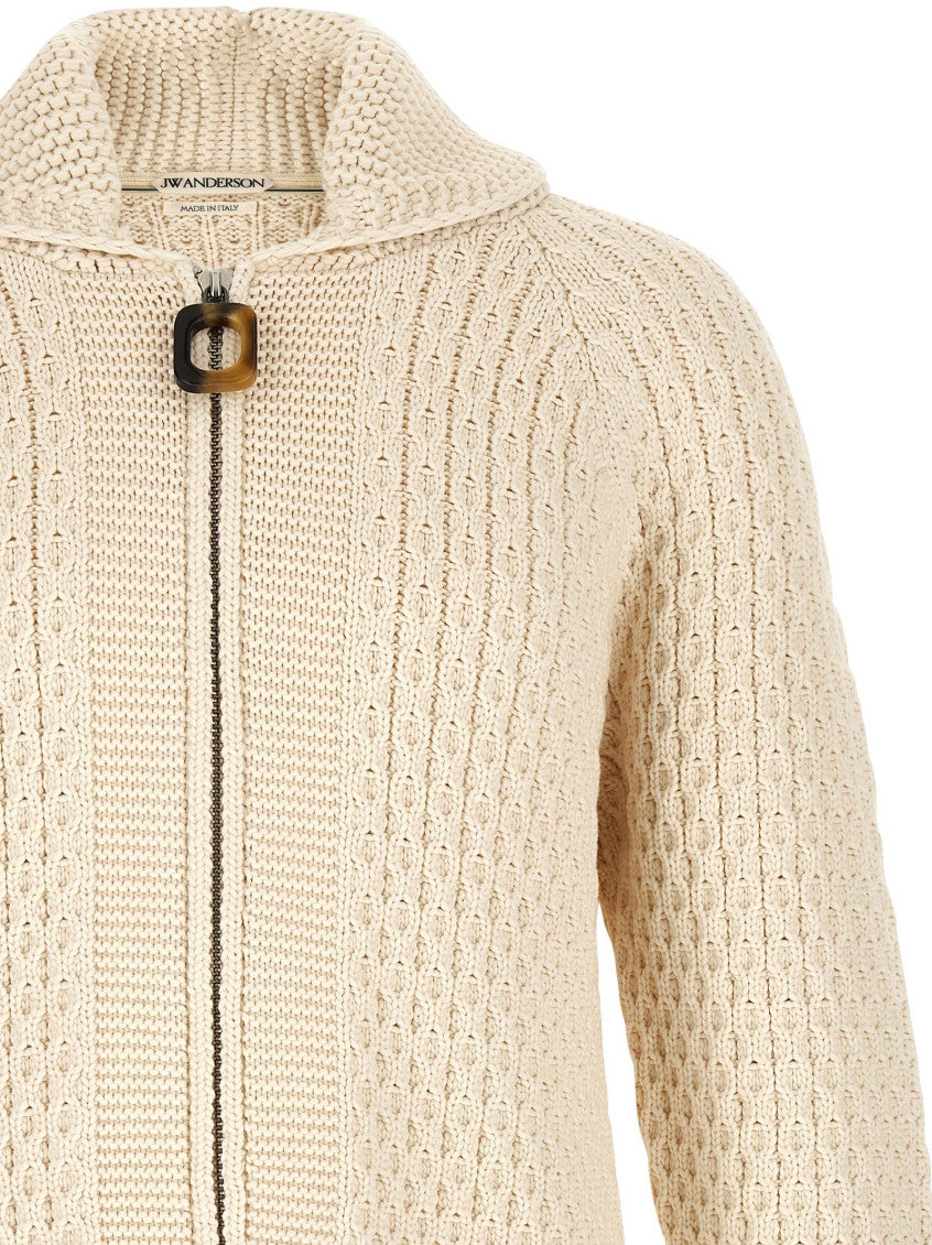 Off White Knitted Cardigan 3