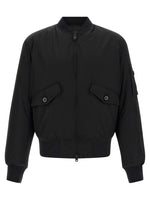 Black Solid Bomber Jacket 1