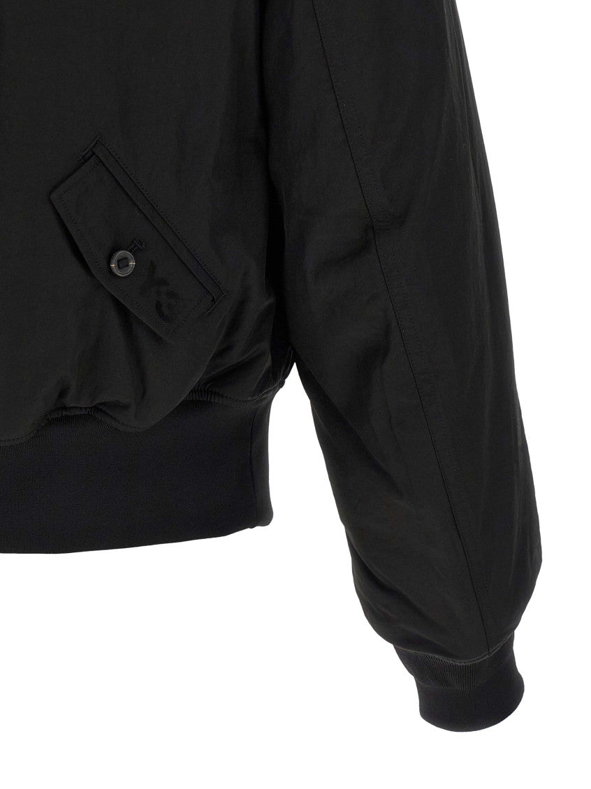 Black Solid Bomber Jacket 4