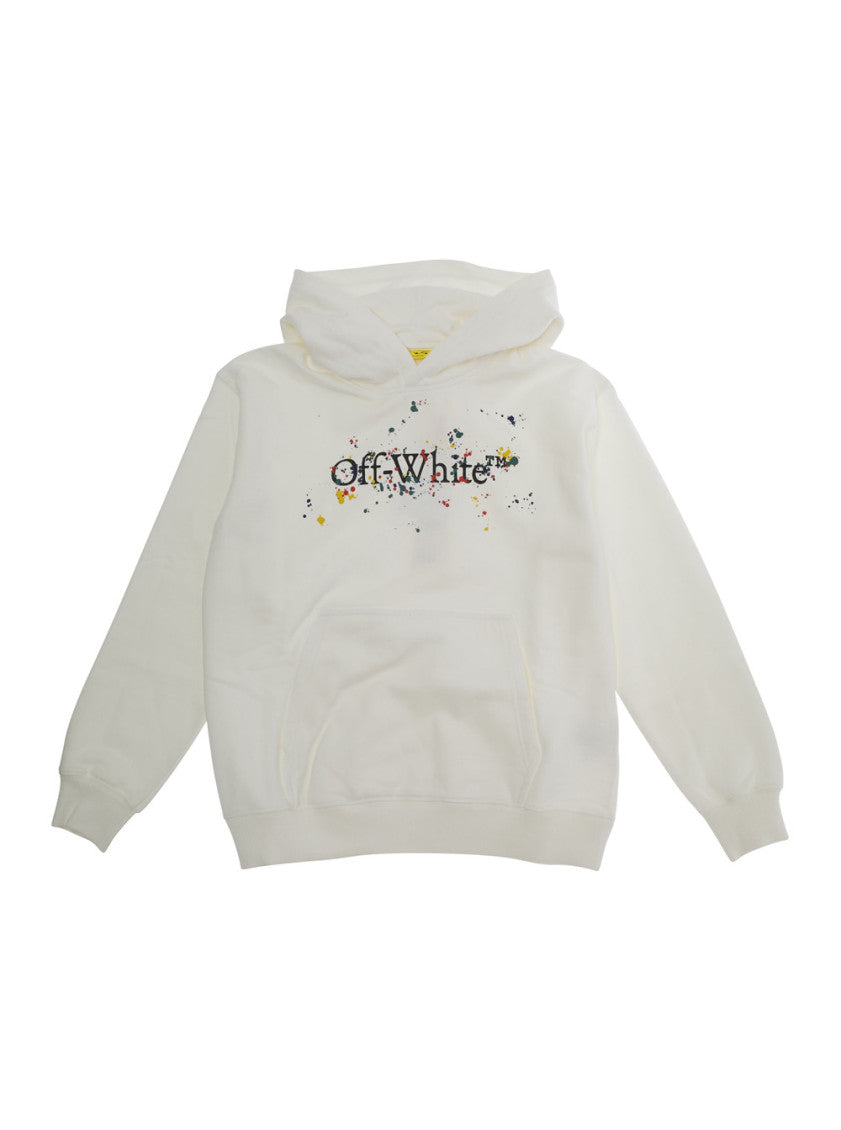 Boys White Graphic Hoodie 1