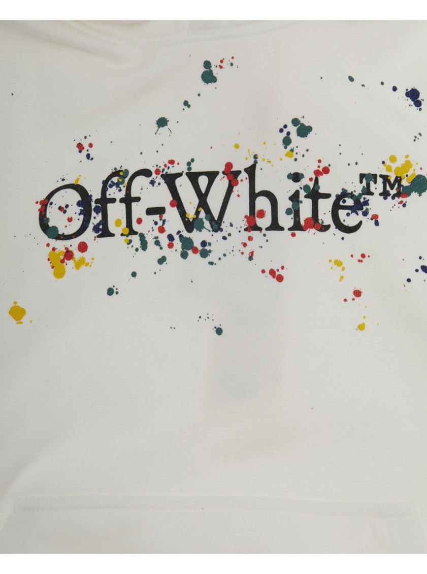 Boys White Graphic Hoodie 3