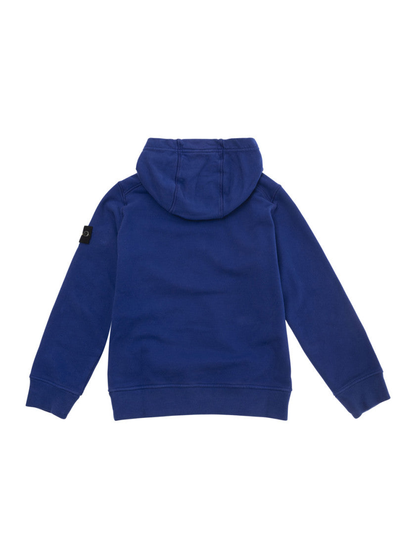 Boys Blue Solid Hoodie 2