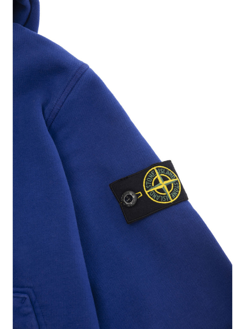 Boys Blue Solid Hoodie 3