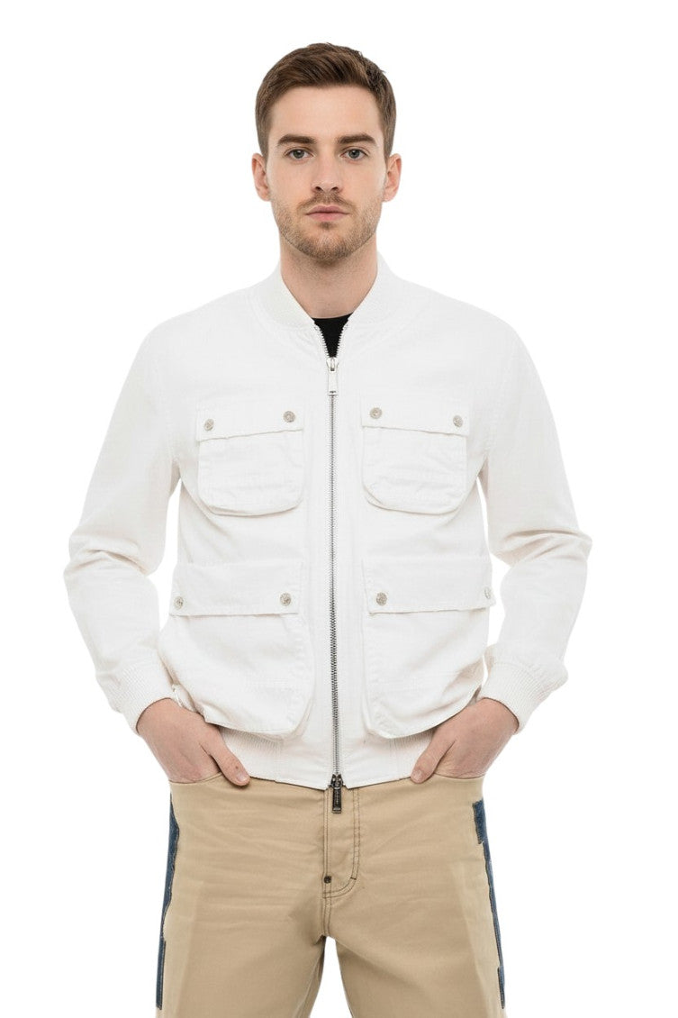White Regular Bomber Jacket 1