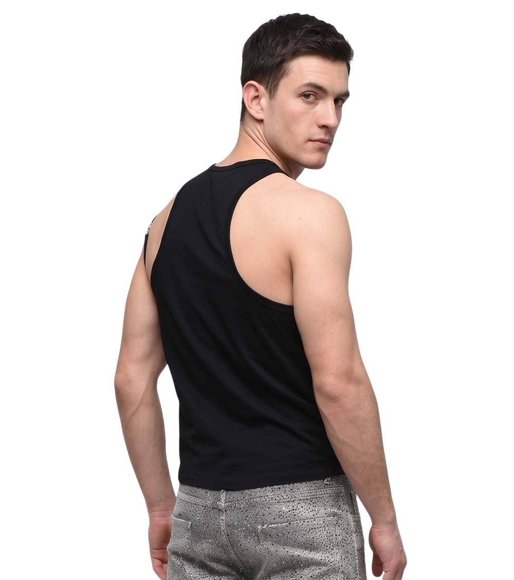 Black Round Neck Tank Top 2
