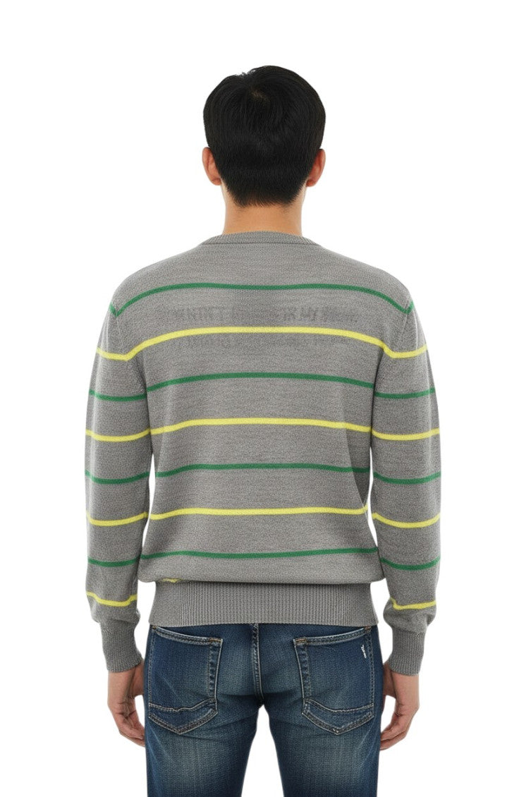 Grey Stripes Logo Sweater 2