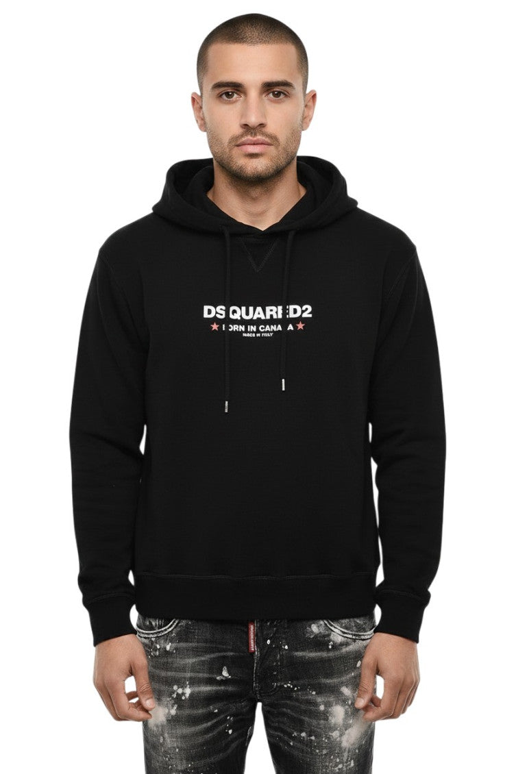 Black Regular Logo Hoodie 1