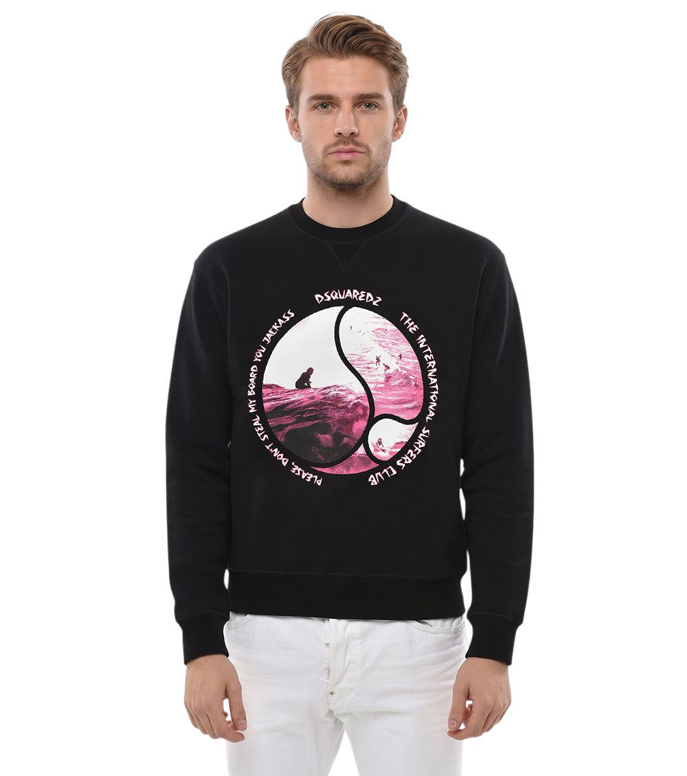 Black Crew Neck Sweatshirt 1