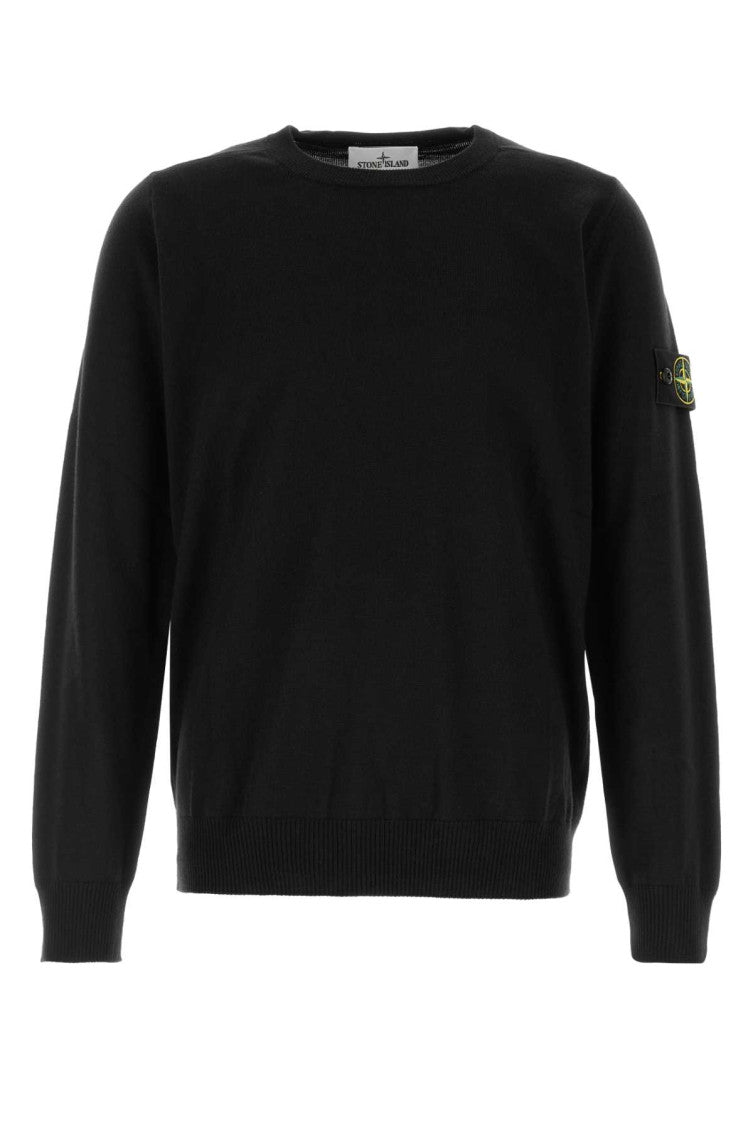 Black Regular Crew Neck Sweater 1