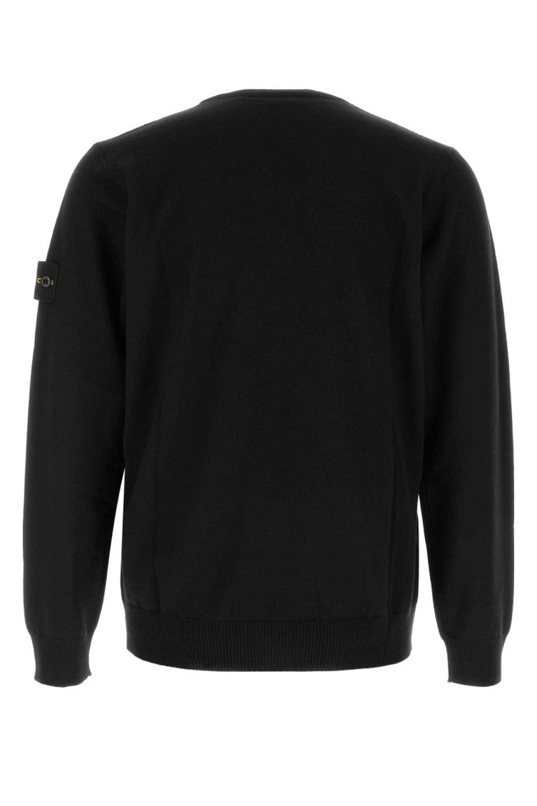 Black Regular Crew Neck Sweater 2