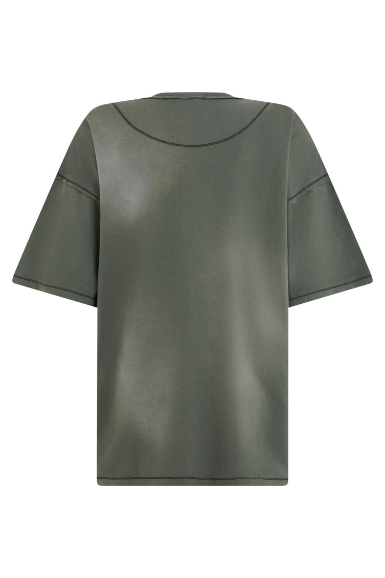 Olive Crew Neck T-Shirt 2