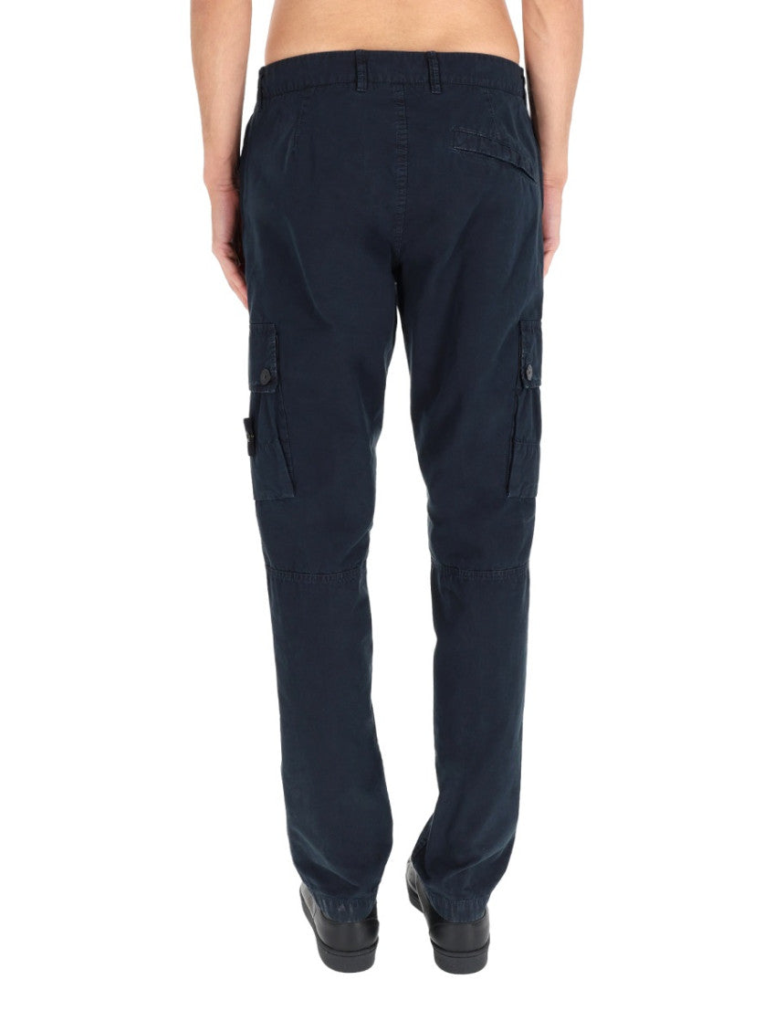 Navy Blue Slim Cargo Pants 2
