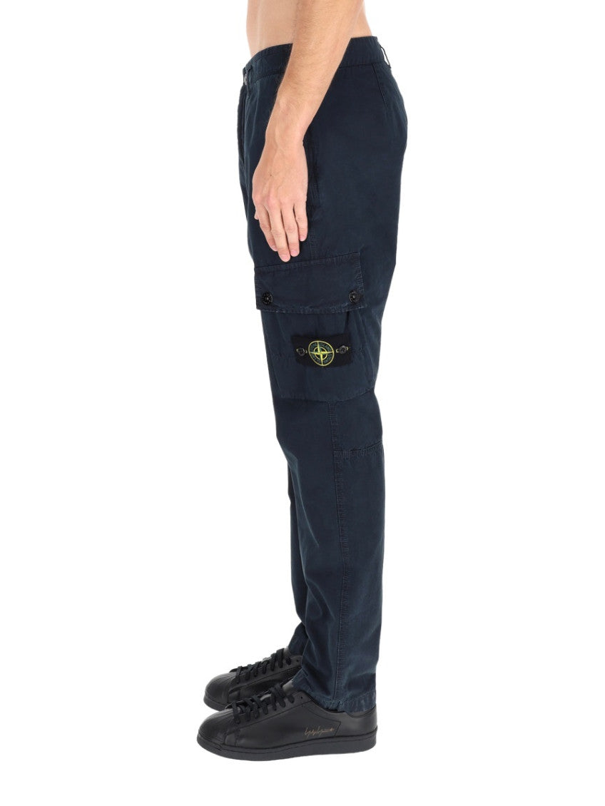 Navy Blue Slim Cargo Pants 3
