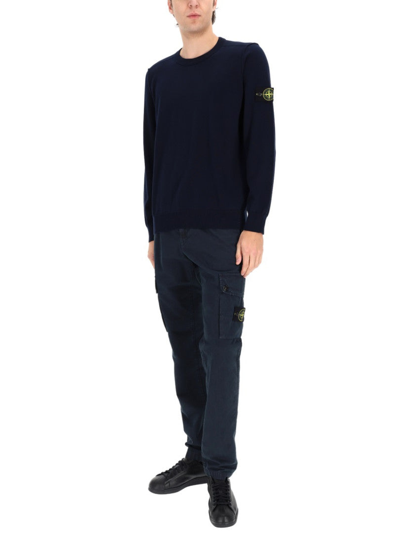 Navy Blue Slim Cargo Pants 4