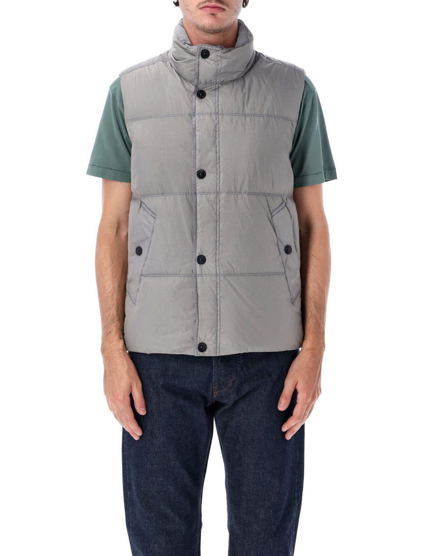 Grey Quilted Sleeveless Jacket 2