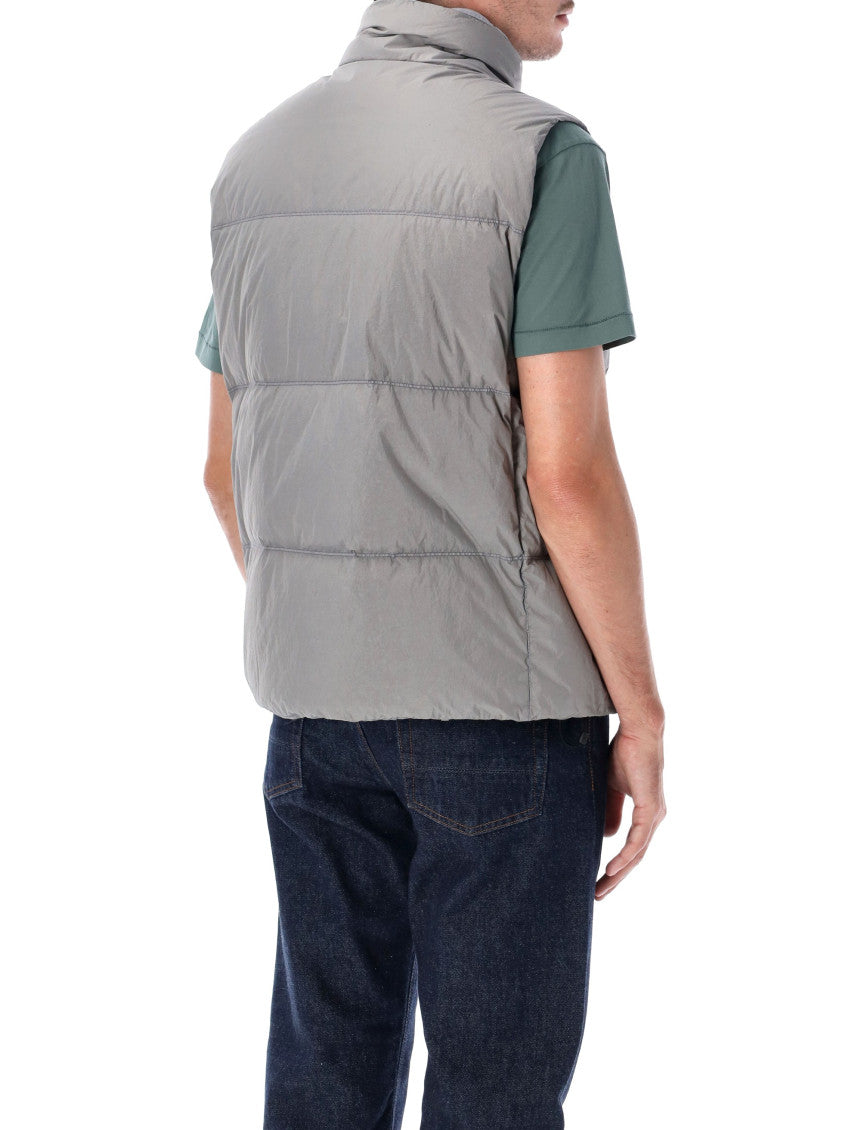 Grey Quilted Sleeveless Jacket 4