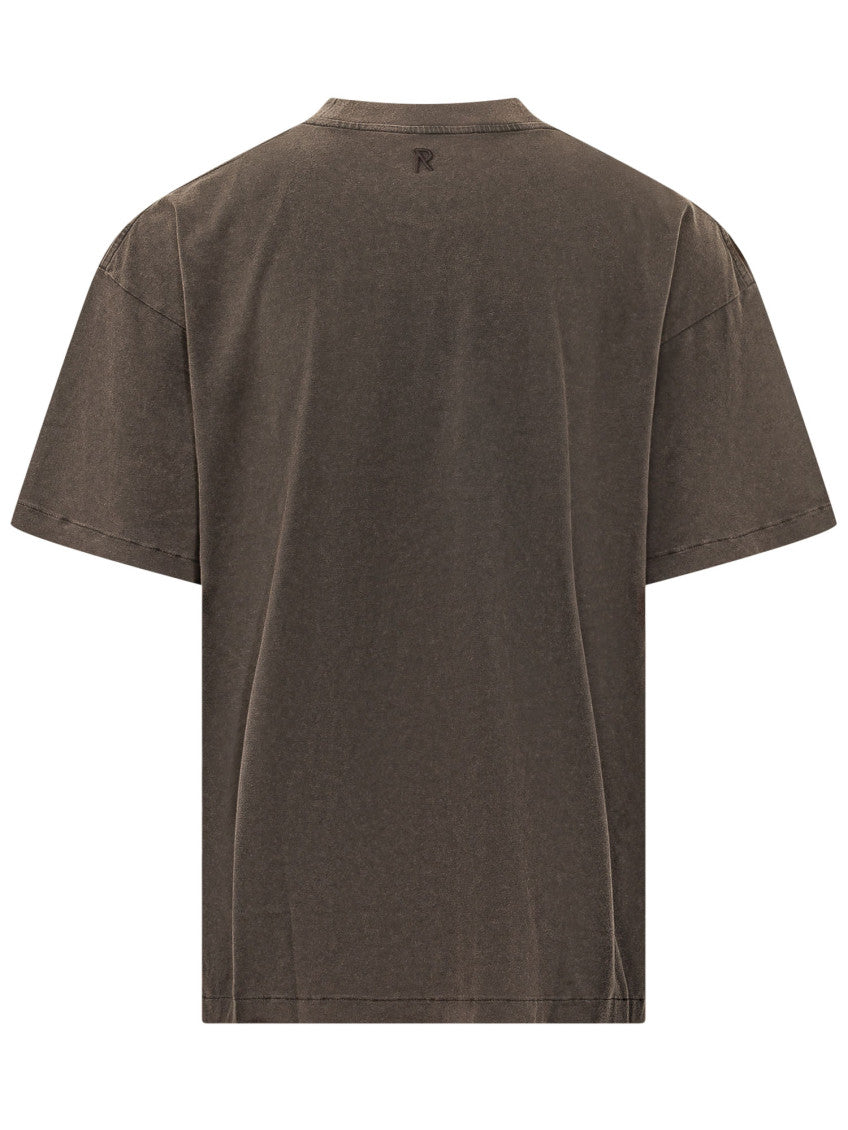 Coffee Brown Crew Neck T-Shirt 2