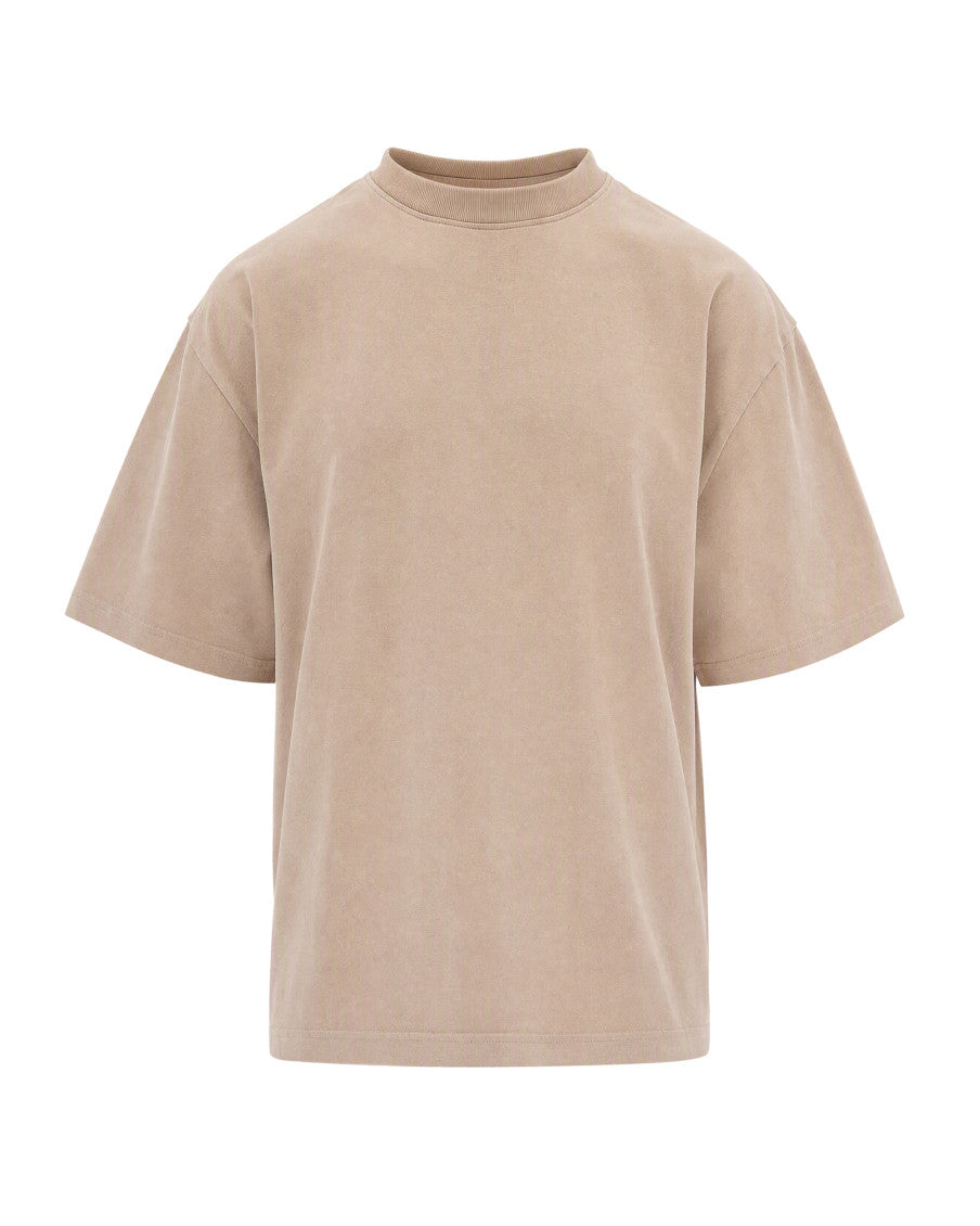 Dark Beige Solid T-Shirt 1