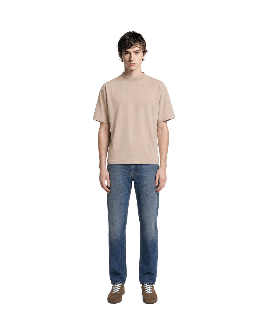 Dark Beige Solid T-Shirt 3