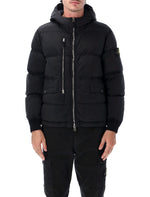 Black Quilted Hood Jacket 1