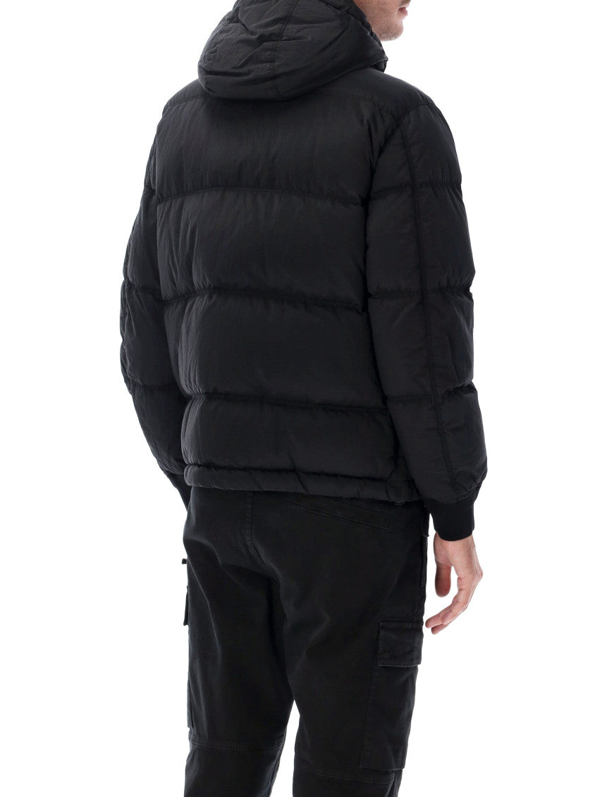 Black Quilted Hood Jacket 2