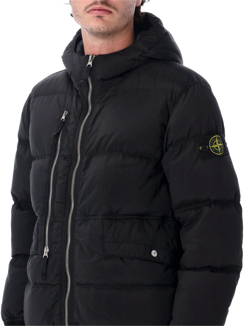 Black Quilted Hood Jacket 3