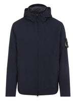 Navy Blue Solid Hood Jacket 1