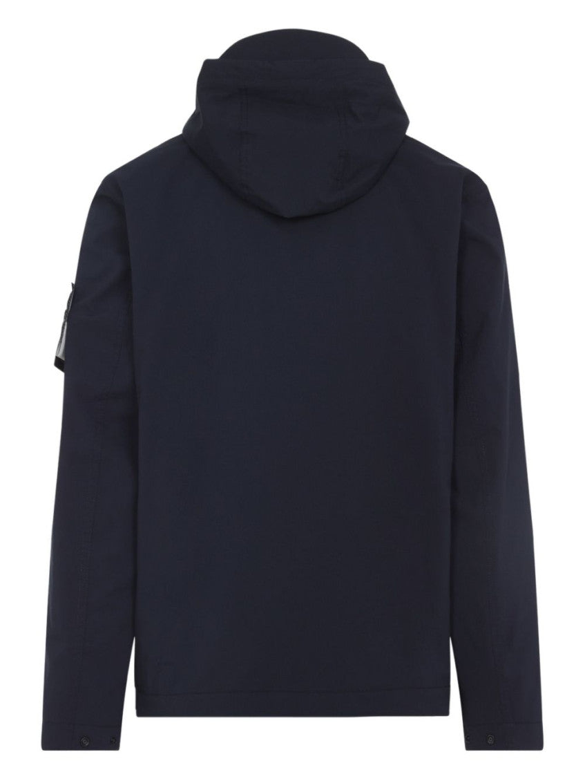 Navy Blue Solid Hood Jacket 2